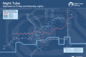 Karte Night Tube